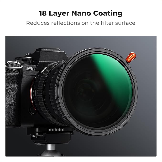 K&F CONCEPT 77mm Black Diffusion Mist Effect 1/4 & Variable ND2-32(1-5 Stops) & Circular Polarizing Filter CPL-in 1 Lens Filter with 18 Multi-Coatings for Camera Lenses (K-Series)