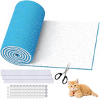 Air Vent Filter Kit - 14" x 90" Cut to Fit Air Filter Materials MERV 8 Electrostatic Media Roll for Home Floor, Ceiling, AC, HVAC, RVC Furnace Vents, With 48PCs Adhesive Hook Tape