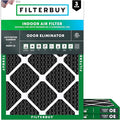 Filterbuy 16x20x1 Air Filter MERV 10 Odor & Allergy Defense with Activated Carbon (3-Pack), Electrostatic Pleated HVAC AC Furnace Filters Replacement, Made in USA (Actual Size: 15.50 x 19.50 x 0.75)