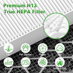 5510 5520 Replacement Filter Q for WINIX 5510 5520 PlasmaWave Air Purifier, H13 True HEPA and Activated Carbon Filter Combo Pack, Part # 1712-0123-00, 2 Set