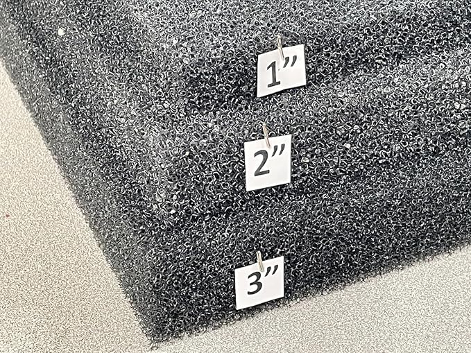 30 ppi Reticulated Sponge Regicell Automotive Air Filter, Noise Suppression Filtration, Black Speaker Foam Size (4, 24 X 36 X 3")
