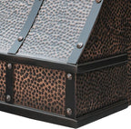 CT Copper Tailor Sloped Copper Vent Hood Island Mount,42'' W,39''H, 1150 CFM Exhaust Fan,Stainless Steel Vent,LED Light,Dishwasher-Safe Baffle Filters,VH8TR1