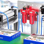TAILONZ PNEUMATIC 0-150PSI 3/8 Inch NPT Aluminum Alloy Air Filter Drying System, Particulate Filter, Coalescing Filter, Desiccant Dryer Filtration and Drying