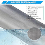 Stainless Steel Mesh Screen 8Mesh 304, 15.7" x 147" (40x375cm) Metal Mesh Screen, Rust Free Fine Wire Mesh Roll, Easy to Cur for Vent Mesh, Window Screen, Filters, Cage, Garden Covers