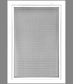HVAC Premium 16" x 26" Cube Core Eggcrate Return Air Filter Grille for 1" Filter - Aluminum - White [Outer Dimensions: 18.5" x 28.5"]
