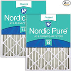 Nordic Pure 18x24x4 (Actual Size: 17 1/2 x 23 3/8 x 3 5/8) Pleated MERV 14 Air Filters 2 Pack