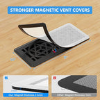 Magnetic Vent Screen Mesh Covers 3 Pack -5.5x12, Air Vent Filters with Durable PVC Frame, Air Vent Screen Register Trap,Vent Mesh–Upgraded Thickness(2.5mm) for Home Wall Ceiling (White)