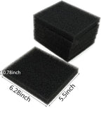 ALEGI Aquarium Bio Sponge Fitler Media, 6.28 x 5.5 x 0.78 Inch Fish Tank Filter Cartridge Filter Foam Pad Inserts for ML350 (6 Pack)
