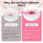 200 Sheets Nail Dust Collector Filter Paper Disposable Nail Dust Filters for Most of Nail Dust Collector Machine Nail Vacuum Dust Collector for Nail Salon Nail Supplies Accessories (new pink)