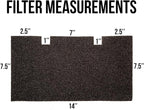 Mission Automotive RV AC Filter Replacement Pads - Washable PPI Foam & Reusable Air Filter - Compatible with Dometic Duo Therm 3313107.103 & 3105012.003 & RV Essentials - 14 x 7.5 In, Pack of 2