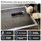 20 Mesh 304 Stainless Steel Mesh Screen, 47''×118''（120cm×300cm） Wire Screen Mesh, Rust Free Woven Wire Mesh, Metal Mesh Screen for Air Vents, Window Screen, Filters, Cage,Garden Covers