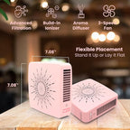 Cute Portable Mini Air Purifier with HEPA, Aroma & Ionizer – USB Fan for Bedroom, Desk, Pet, Baby, Travel – Great Gift for Girls & Teens (Blush Pink)