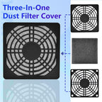 Dust Filter PC 80mm Cooling Fan Filter Dustproof Cover, 2 Pack PC Case Fan Grill ABS Protective Dust Guard Mesh Cover with Screws for Computer Case Cooling Fans, Effective Dust Protection