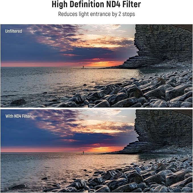 NEEWER 49mm UV/CPL/ND Lens Filter Kit with Hard Shell Storage Case, Multicoated Optical Glass & Aluminum Alloy Frame, UV + Circular Polarizer (CPL) + Neutral Density (ND4) Filter for Camera Lens