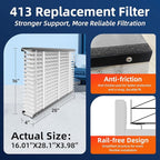 413 Replacement Air Filter, MERV 13,Actual Size: 16"x28"x4", Nominal Size: 16x25x4, HVAC Furnace Filter, Compatible with AprilAire Models 4400, 3413, 2416, 2413, 1610, 1413, 1 Pack