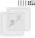 120mm PC Dust Filter Fan Filter Computer Fan Grills Dust Mesh Magnetic Frame PC Case Cover Dustproof PVC 50 Mesh(PVC, Gentleman Aesthetic, 120 * 120mm, 2pcs, White)