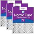 Nordic Pure 16x25x1 (Actual Size: 15 1/2 x 24 1/2 x 3/4) Pleated MERV 8 Air Filters 3 Pack
