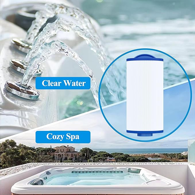 Cryspool® 04060 Spa Filter Compatible with PMA-R3/268548 with Closed Handle, 4CH-935, PWW35L, FC-0170, X268554, X268535, 817-4035, 35 Sq. Ft Hot Tub Filter Cartridge, 2 Pack
