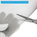 PATIKIL 40" L x 16" W Woven Wire Mesh, 120 Mesh 304 Stainless Steel Air Vent Filter Screen with Gloves for Window Security Vent Cover Filtration Animals Fence