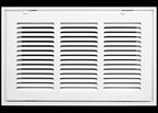 HVAC Premium 14" X 10" Steel Return Air Filter Grille for 1" Filter - Fixed Hinged - HVAC Duct Cover - Flat Stamped Face - White [Outer Dimensions: 16 5/8"w X 12 5/8"h]