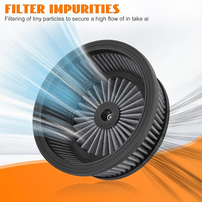 High Flow Air Cleaner Intake Filter System Kit Air Filters Cover for Harley Touring 2008-2016 Softail '16-'17 FLSTNSE '14-'15 FLSTSE 2011-2012 FXSBSE 2013-2014 Dyna FXDLS 2017