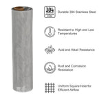 PATIKIL 40"L x 16"W Woven Wire Mesh, 40 Mesh 304 Stainless Steel Air Vent Filter Screen with Gloves for Window Security Vent Cover Filtration Animals Fence