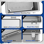Outdoor Electrical Junction Box | IP67 Waterproof | Resistant ABS Material with Clear UV Coating Cover | Weatherproof Box for Outdoor, Garden, Deck, Patio