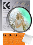 K&F CONCEPT 82mm White Mist 1/4 Filter, 18 Multi-Layer Coatings Dreamy Soft White Diffusion Filter with Cleaning Cloths for Portrait/Video/Vlog Photography