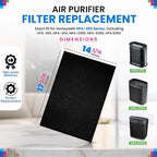 Bagean HPA300 Carbon Pre Filter A Compatible with Honeywell Air Purifier Filter Replacement - Fits HPA300 HPA5350 HPA5300B Series - Activated Prefilter A Absorbs Odor & Filters Freshen the Home (2-Pk)