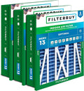 Filterbuy 20x20x5 Air Filter MERV 13 Optimal Smoke & Allergy Defense (3-Pack), Electrostatic Pleated HVAC AC Furnace Filters for Honeywell Return Grille FC40R1003 (Actual Size: 18.38 x 18.38 x 3.69)