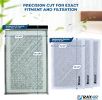 RAYAIR SUPPLY 16x25 Replacement Filter Pads Compatible with Air Ranger Air Cleaner 16X25 (3 Pack) White