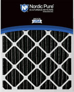Nordic Pure 25x25x2 (Actual Size: 24 1/2 x 24 1/2 x 1 3/4) Furnace Air Filters MERV 8 Pleated Plus Carbon 3 Pack