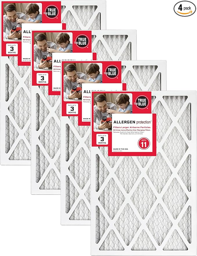 True Blue Allergen 20x36x1 Air Filter , MERV 11, 4-Pack