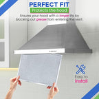 Bagean Stove Hood Vent Filter 11.8" x 14.3" BPS1FA30 - Compatible with NuTone Allure & Broan Range Hood Filter Replacement 99010299 - Fits QS1 QS2 30" Hoods - Blocks Grease & Filters Oven Air (4-Pk)