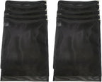 10 Pcs 12.2" x 15.9" Filter Media Bags, Extra Large Fish Tank Media Mesh Filters Bags for Activated Carbon, Ceramic Rings, Aquarium Mesh Reusable Bags with Zipper, Black.