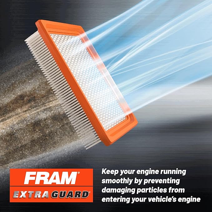 FRAM Extra Guard CA8755A Replacement Engine Air Filter for Select Cadillac, Chevrolet, and GMC Models, Provides Up to 12 Months or 12,000 Miles Filter Protection