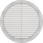 Vent Systems 8" Inch (Opening Dimensions) - Pack of 5 - White Soffit Vent Cover - Plastic Round Air Vent Grille - Built-in Mesh Screen - HVAC Register Louver for Bathroom, Home, Kitchen