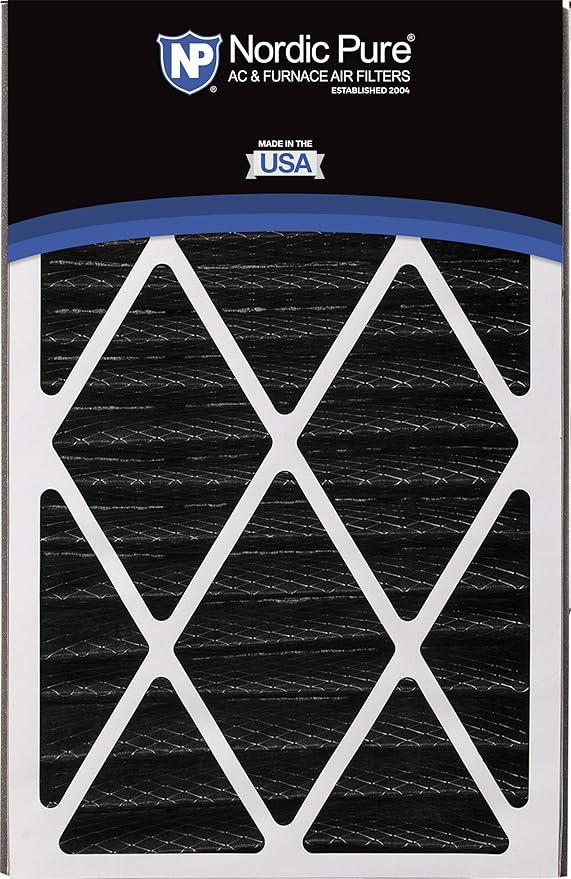 Nordic Pure Air Bear Cub 16x25x3 (Actual Size: 15 13/16 x 24 5/16 x 3) Replacement Carbon Odor Reduction Merv 8 Air Filters 7 Pack