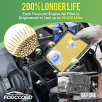 Cabin & Engine Air Filter Fit for Lexus CT200H 2011-2017, NX300H 2015-2019, Toyota Prius 2010-2015, RAV4 Only Hybrid 2016-2018 2.5L (Not Gas!) Replace#CF10285 CA10741 Car Accessories