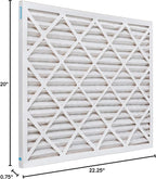 Aerostar 20x22.25x1 MERV 11 Air Filter, Pleated AC Furnace HVAC Filters (19.875x22.25x0.75), for Allergies Asthma Dust Pet Dander Smoke Bacteria Viruses, MPR 1500 FPR 10, USA, 12 Pack