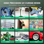 SUNLU 3D Printer Resin 3kg, Fast Curing Standard 3D Resin for Most Resin 3D Printers, 395 to 405nm UV Curing 3D Printing Liquid Photopolymer Resin, Low Shrinkage and High Precision, 3000g, Grey