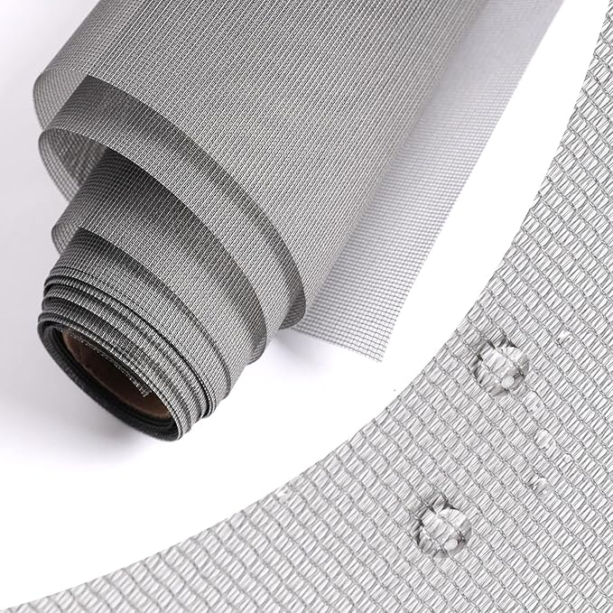 High Density Screen Pollen Proof Net Dust and Pollen Proof Screen Mesh Replacement Door and Window Mesh(49"x168")