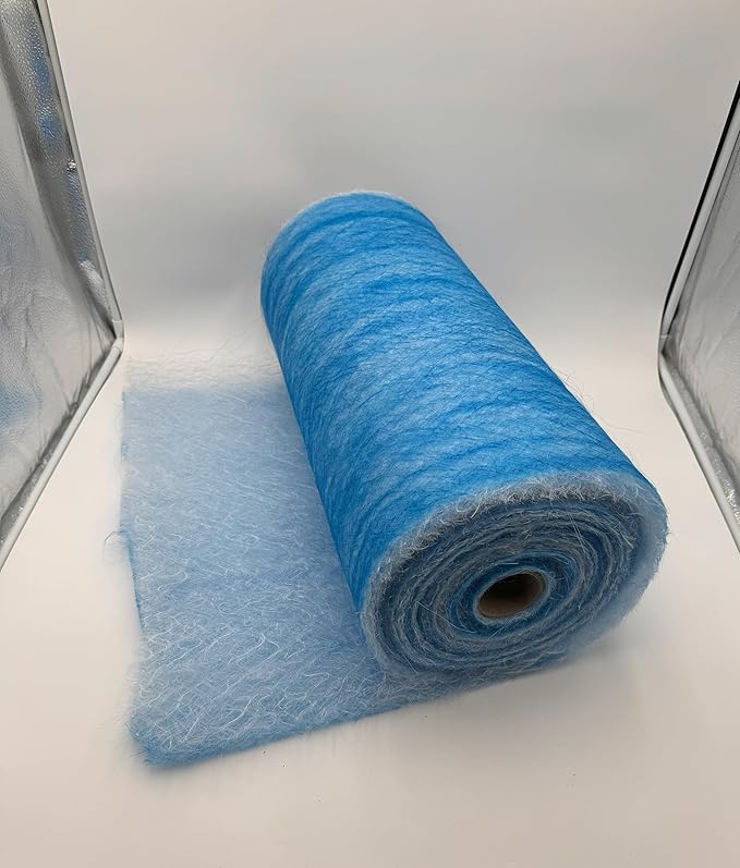Paint Booth Exhaust Fiberglass Filter Roll, Blue/White Paint Arrestor for Spray Booth (36" x 200ft)