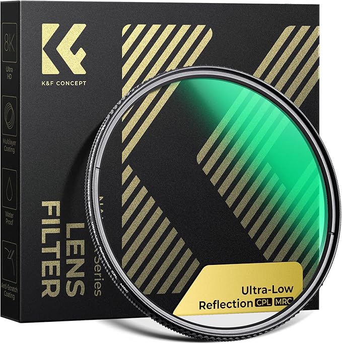 K&F CONCEPT 46mm Ultra-Low Reflectivity Circular Polarizers Filter 28 Multi-Layer Coatings Ultra-Slim High Definition Polarizing Camera Lens Filter (Nano-X Series)