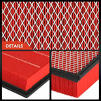 A-Premium Pre-oiled Engine Air Filter Compatible with Chevy, GMC & Cadillac Models - Silverado, Suburban, Tahoe, Cheyenne, Sierra, Yukon, Escalade, Avalanche, C3500HD
