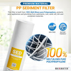 Max Water 1 Micron 20 x 4.5 Sediment Filter - Whole House BB Water Filtration System Replacement Cartridge Compatible with DGD-5005-20, FP25B, SDC-45-2005 (1 Pack)