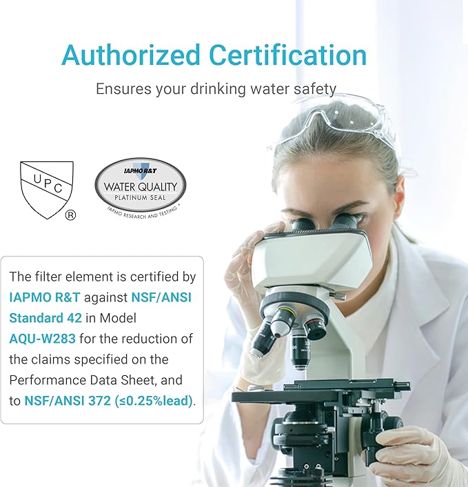 [WITH CHIP] AQUA CREST WF283-R Replacement for Elkay® 51300C, Compatible with Elkay® ezH20® and Halsey Taylor® Bottle Filling Stations, NSF/ANSI 42, Reduces Chlorine, Bad Taste & Odor, 2 Packs