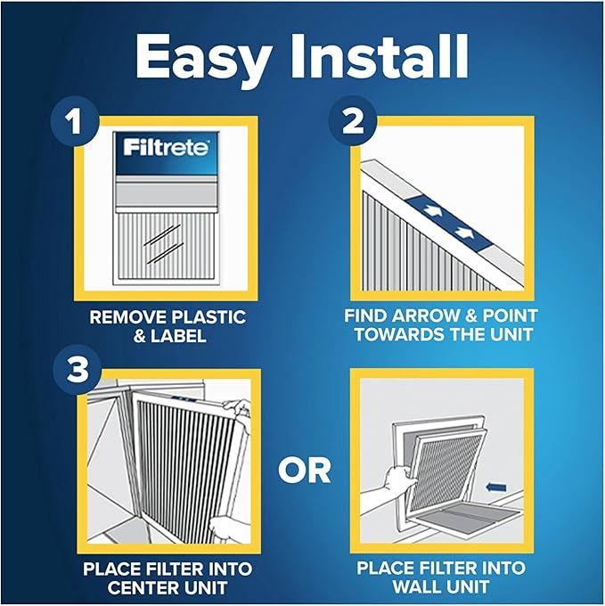 Filtrete 14x24x1 Air Filter, MERV 11, MPR 1000, Allergen Defense, 3-Month AC and Furnace Filter, Easy on Air Flow, 6 HVAC Filters (Actual Size 13.81x23.81x0.81 in)