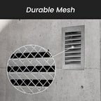 Repa Market 12" x 12" Inch (Inner Dimensions) Galvanized Steel White Soffit Air Vent Cover - Louvered Square Gable Vent with Mesh Screen - Exhaust/Intake Ventilation Grill - Outdoor Metal Duct Grate