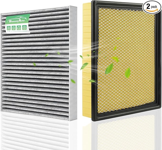 Engine&Cabin Air Filter for Silverado&Sierra 1500/2500 HD/3500 HD, Suburban/Suburban 3500 HD, Tahoe, Yukon, Cadillac Escalade Air filter Replacement CF11809 CA8755A Automotive Accessories